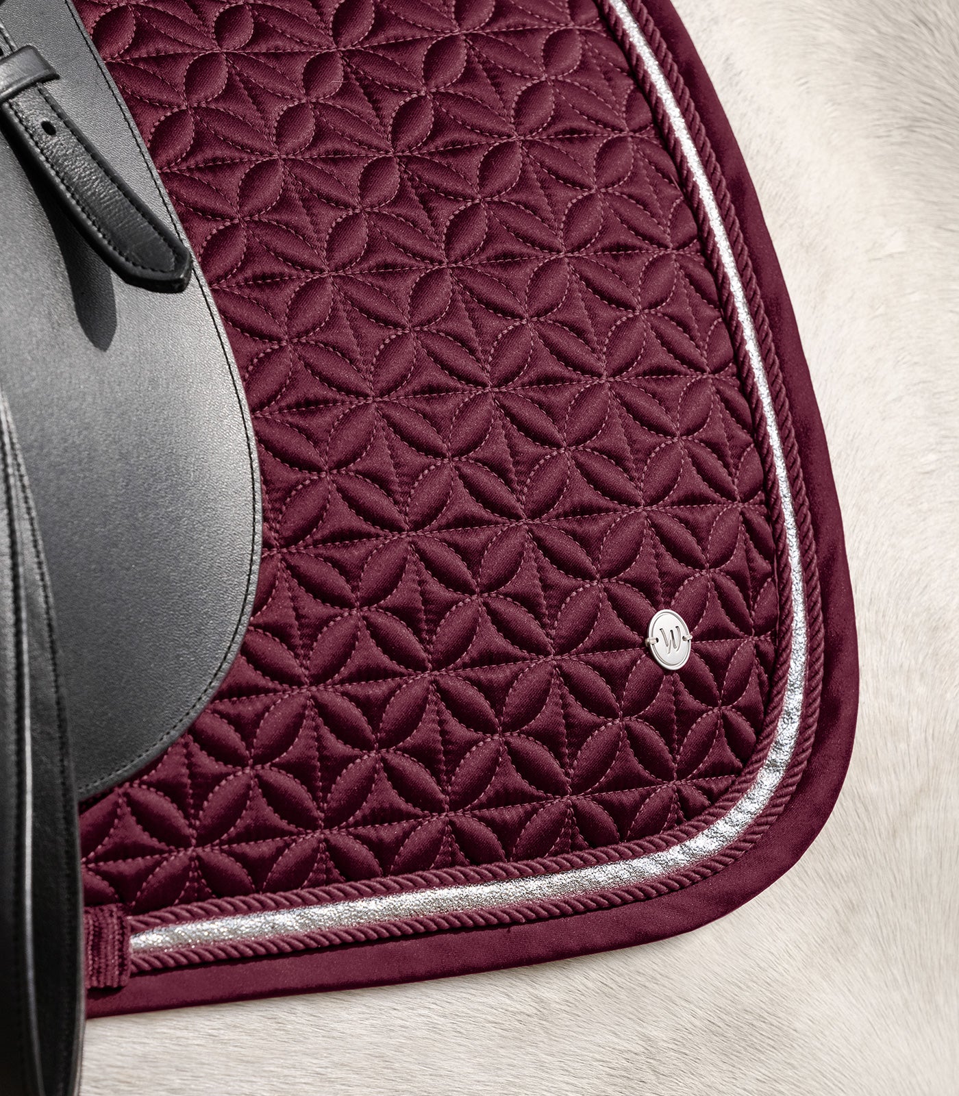 Waldhausen Saddle Pad Rom, fløjl rød, D 6