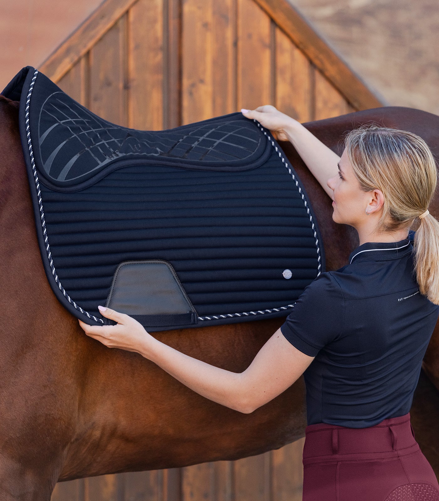 Waldhausen Saddle Pad Riga, natblå, D 3