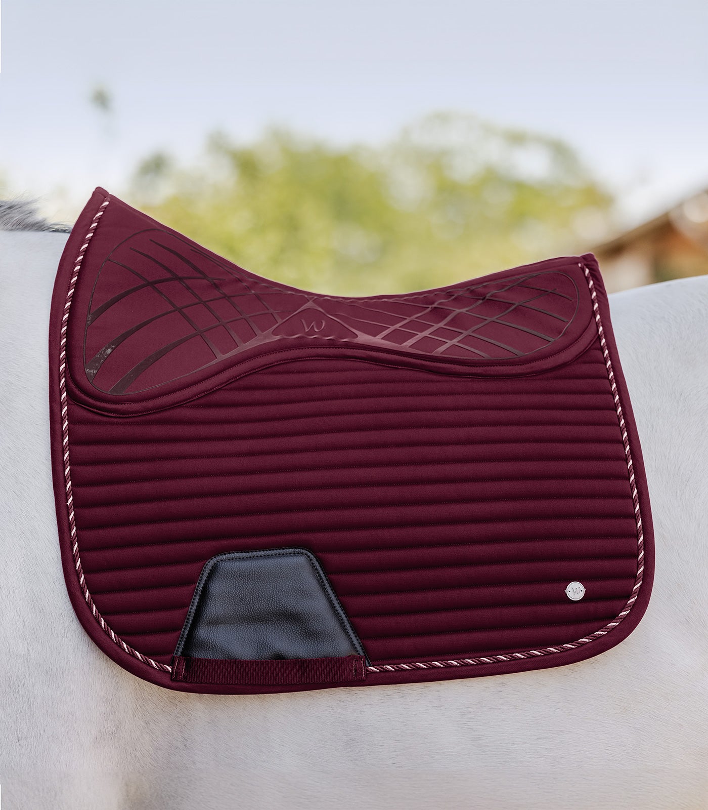 Waldhausen Saddle Pad Riga, fløjl rød, D 3