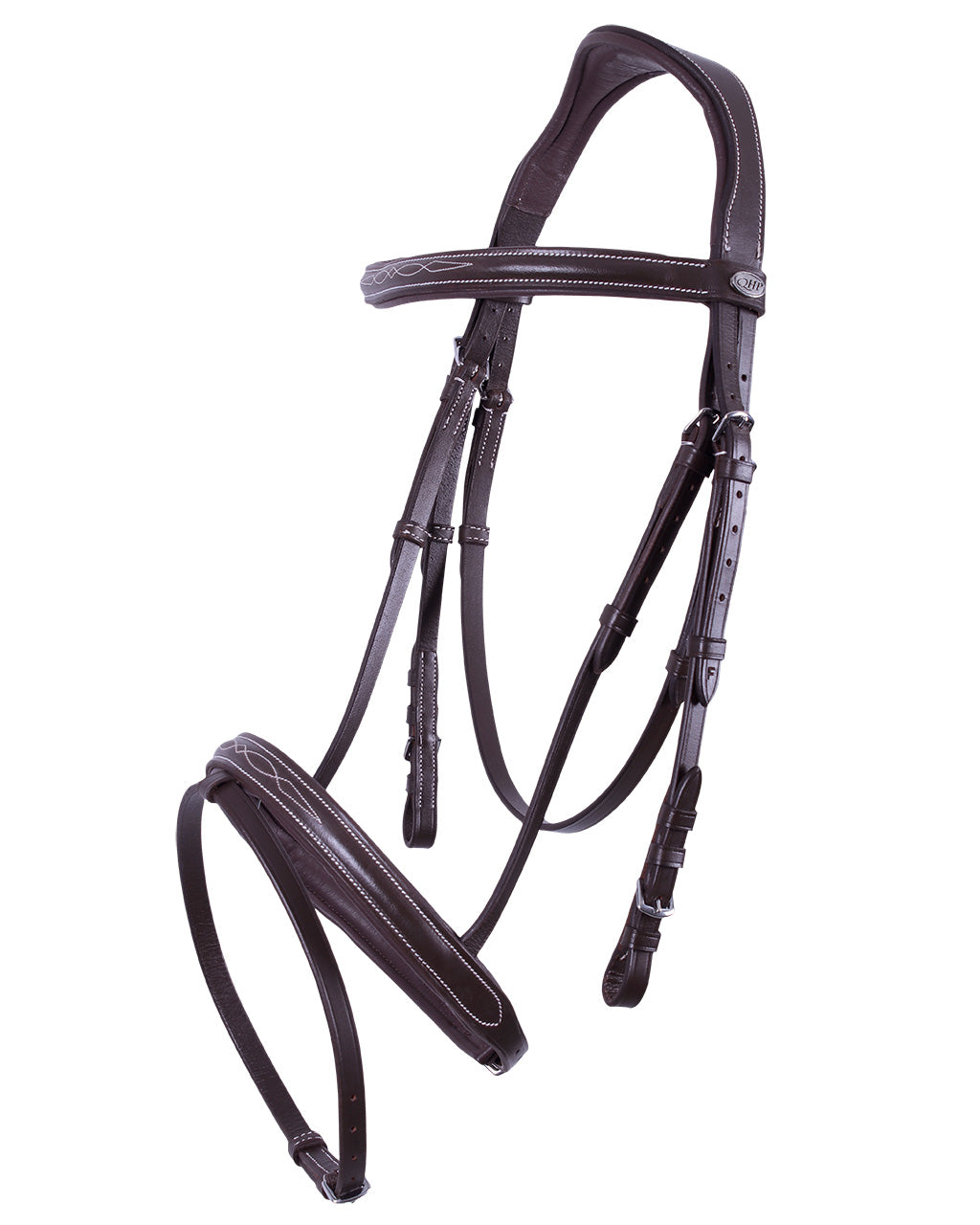 QHP Luxury trense, brun el sort 1