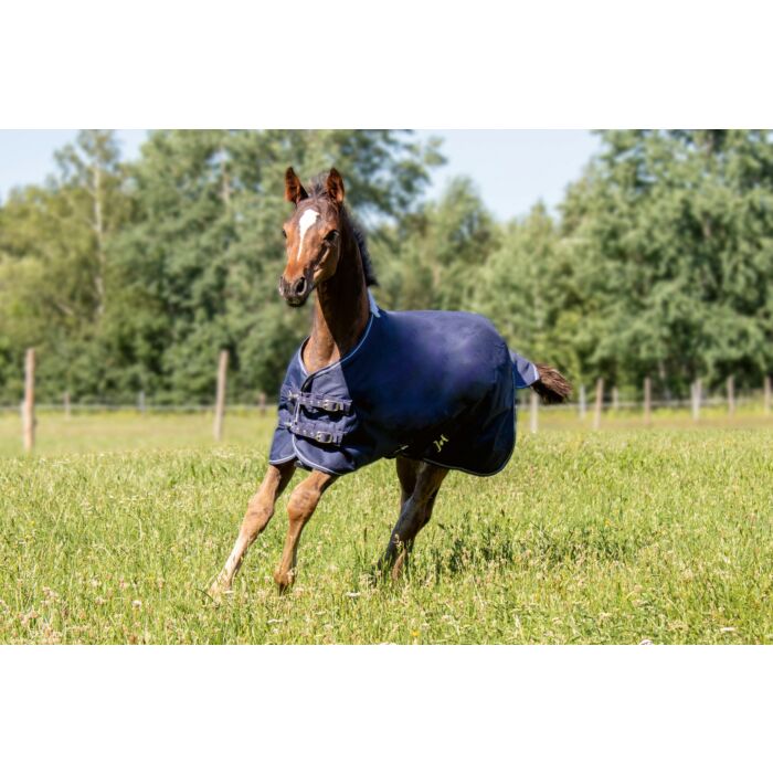 HKM Føldækken professional med polarfleece - Navy