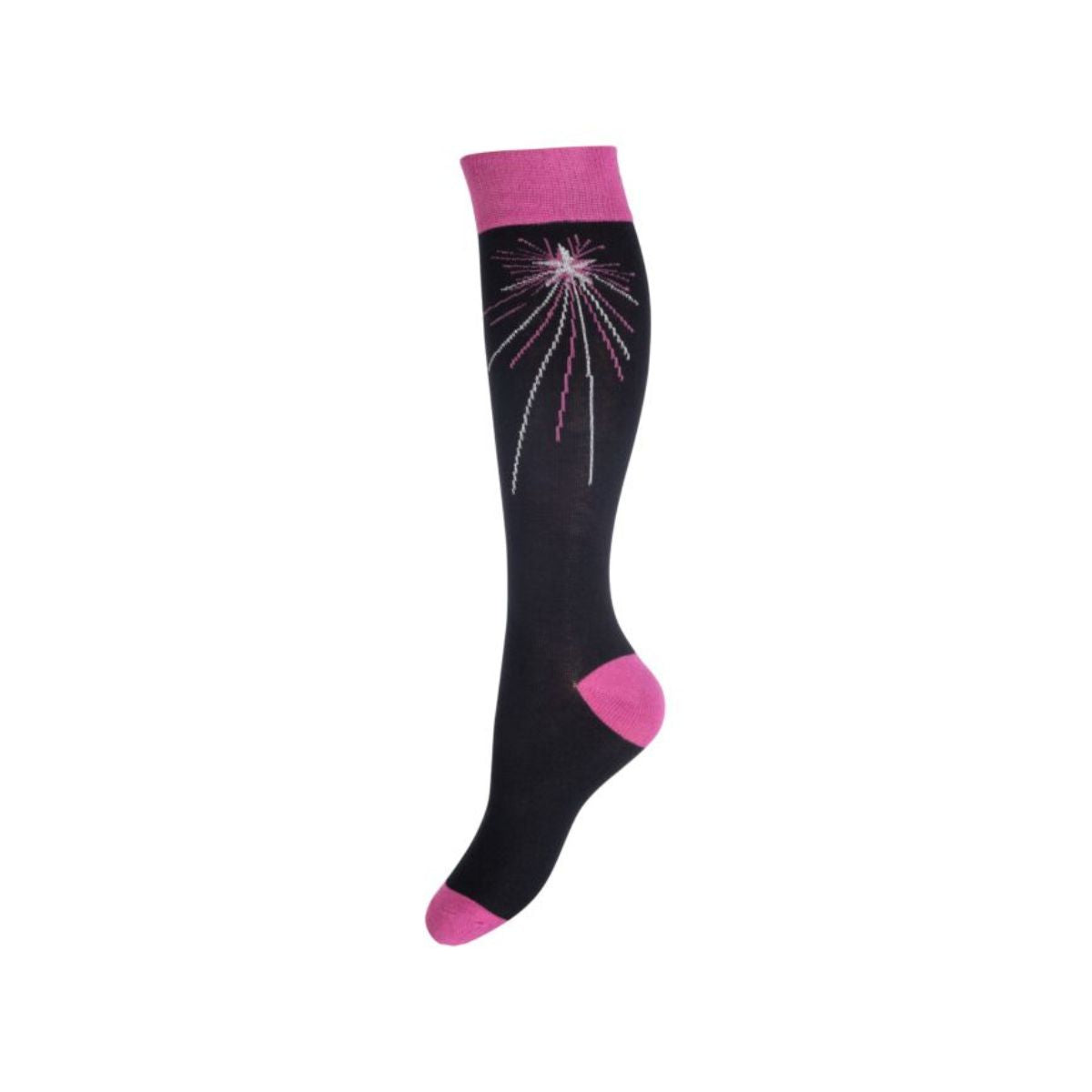 HKM Polly ridestrømpe - Sort/Pink