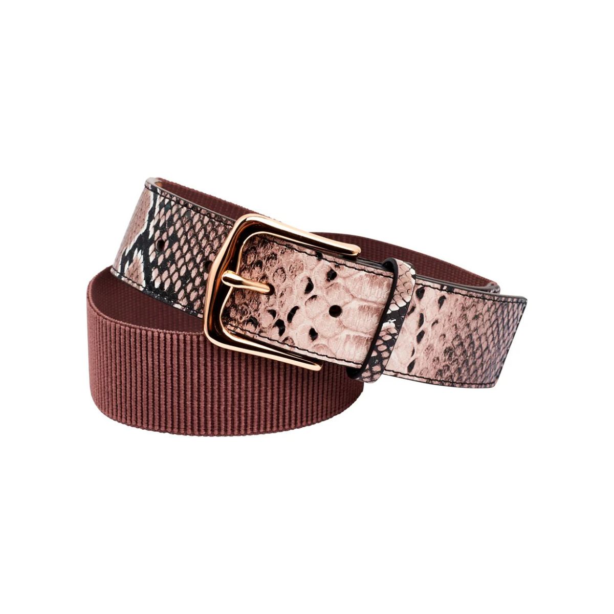 Montar Snake Skin Bælte - Brun