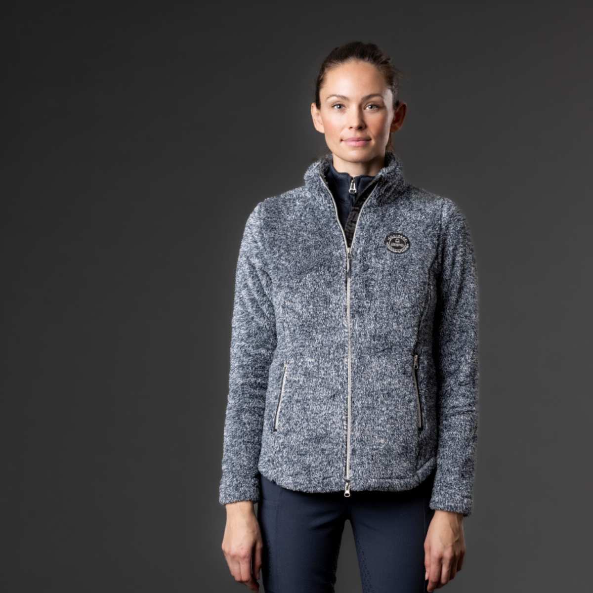 Equipage Miles Zip cardigan, Blue Fog 4