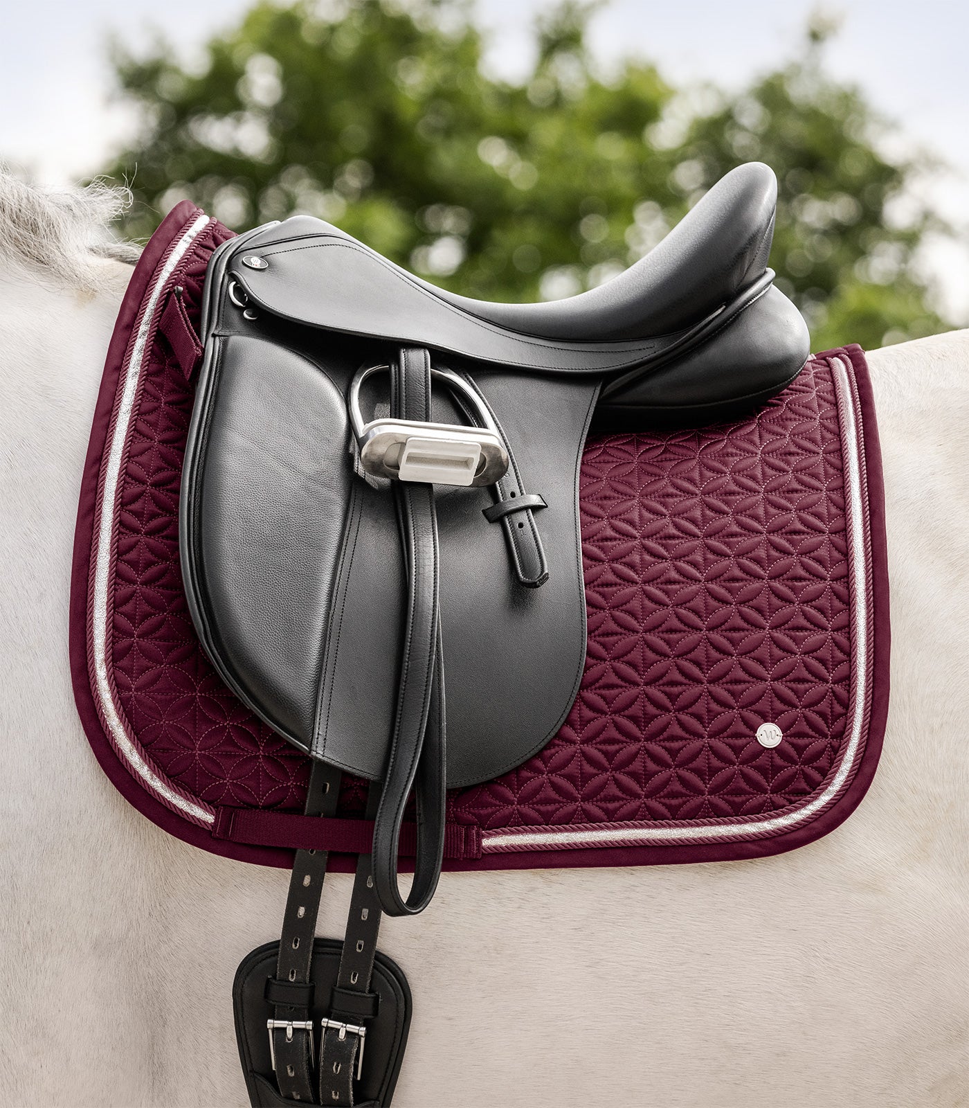 Waldhausen Saddle Pad Rom, fløjl rød, D 5