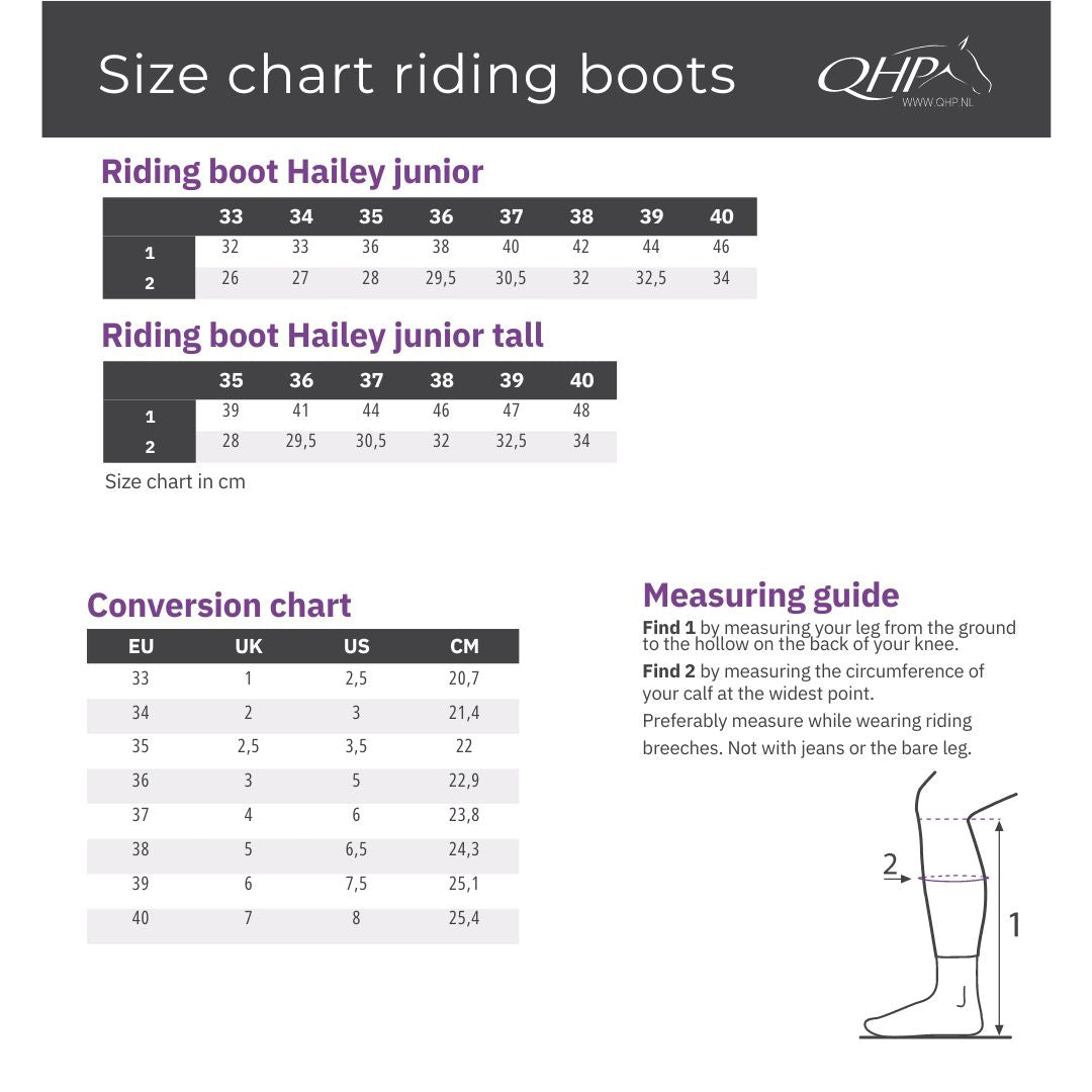 QHP Hailey Tall junior ridestøvler 4