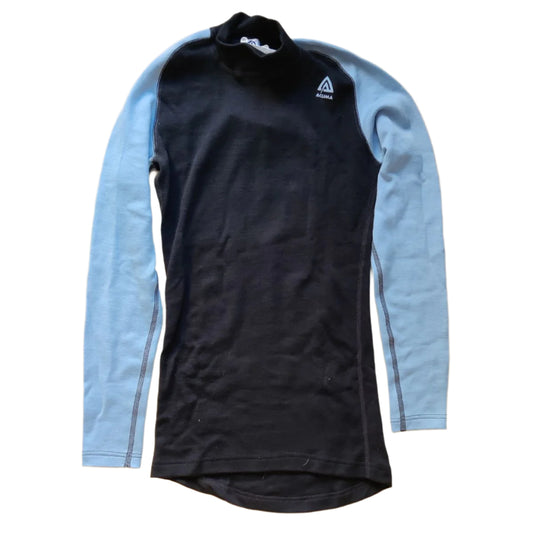 Aclima WarmWool Crew neck, black/ice blue