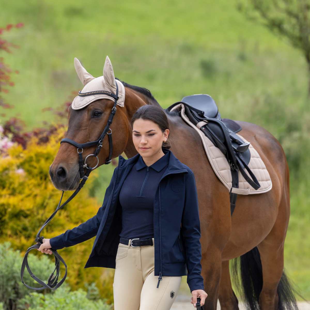 Covalliero SS24 bomber jacket, navy 2