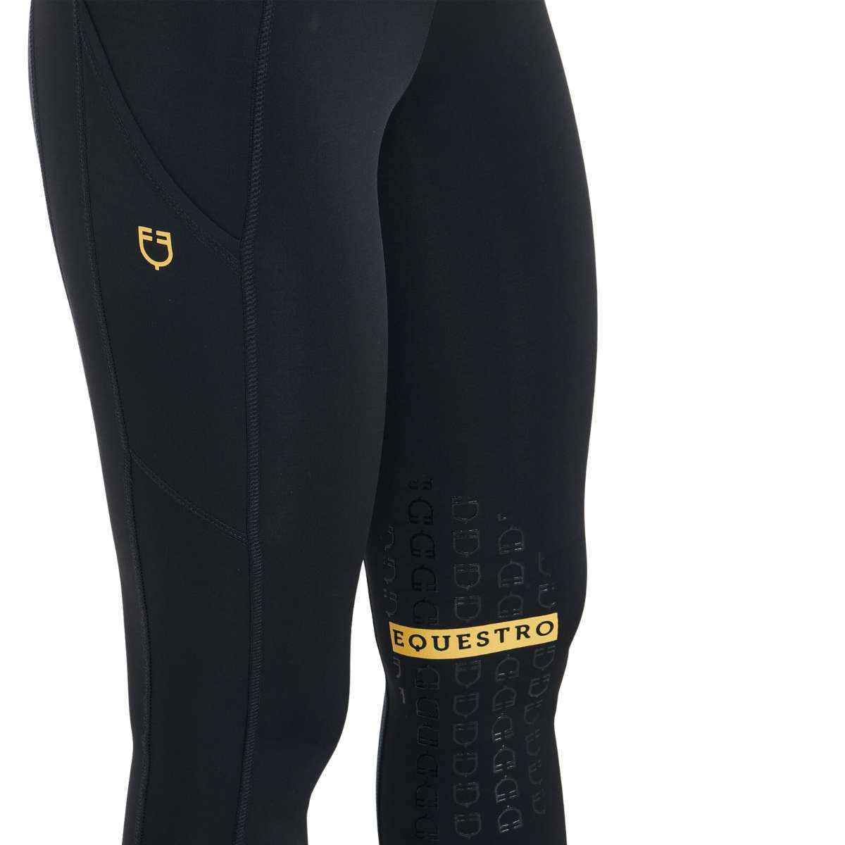 Equestro Kao ridetights med knægrip, sort 5