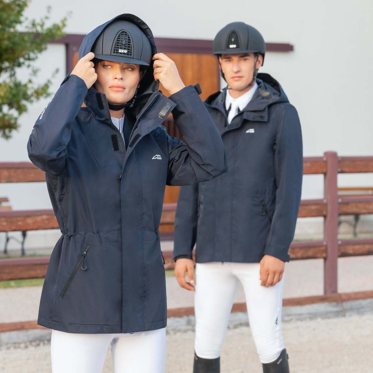 Equiline Rawek regnjakke, navy 2