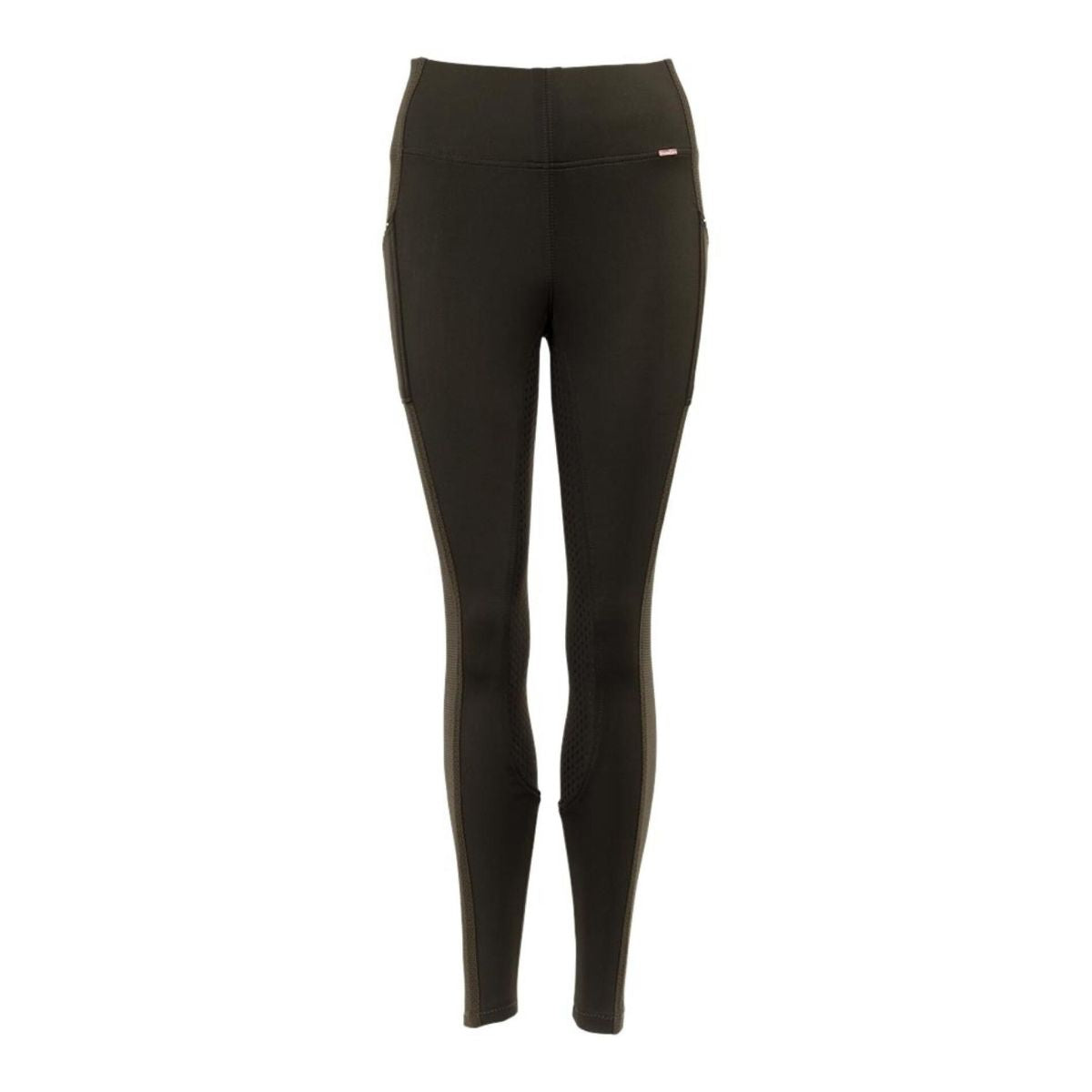 Premiere Bellflower junior silikone ridetights, army grøn