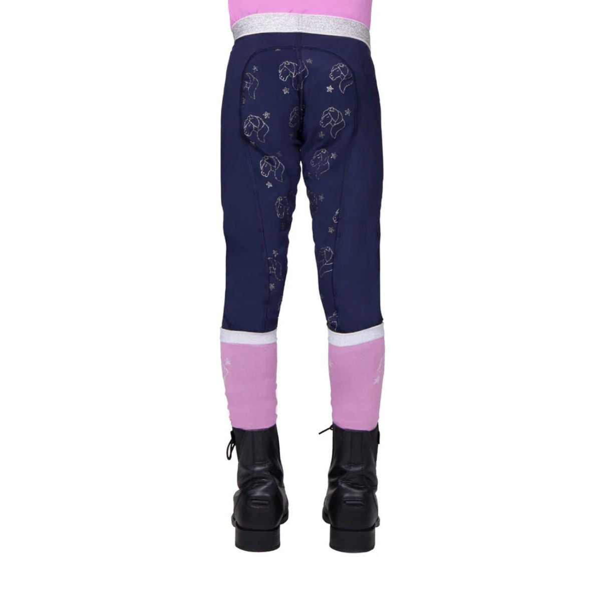 QHP Gwenn Full Grip junior ridetights, Navy